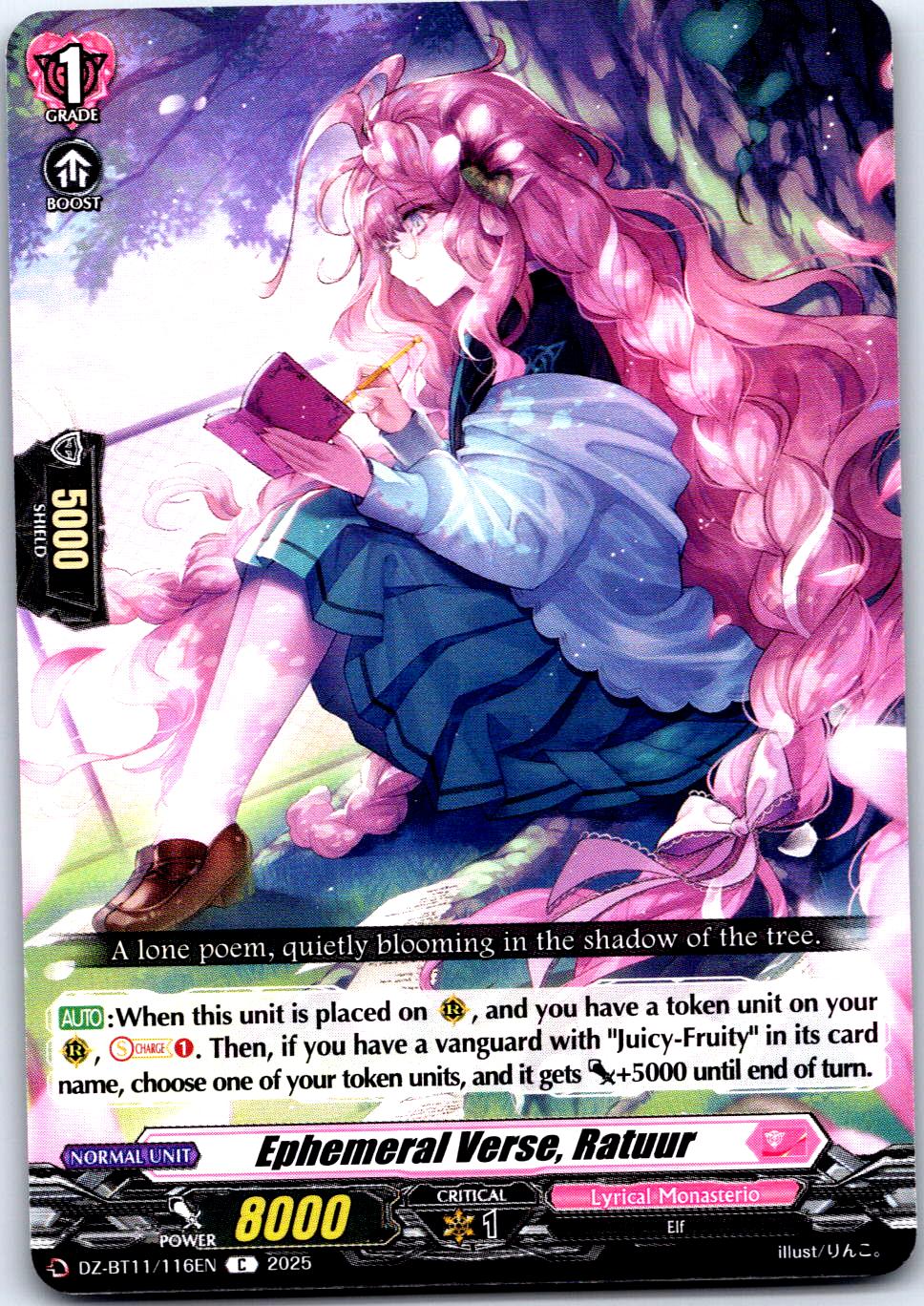 EPHEMERAL VERSE, RATUUR DZ-BT11/116EN C CARDFIGHT!! VANGUARD MP