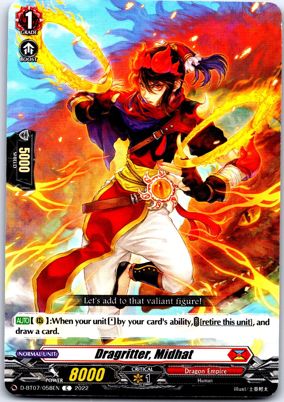 DRAGRITTER, MIDHAT D-BT07/058EN C CARDFIGHT!! VANGUARD MP