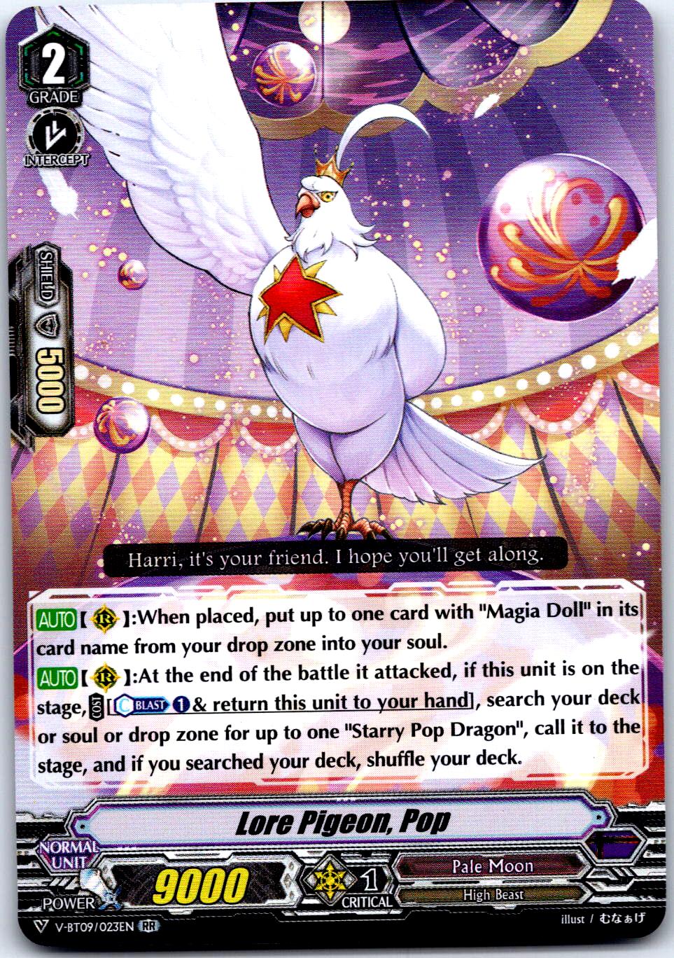 LORE PIGEON, POP V-BT09/023EN RR CARDFIGHT!! VANGUARD MP