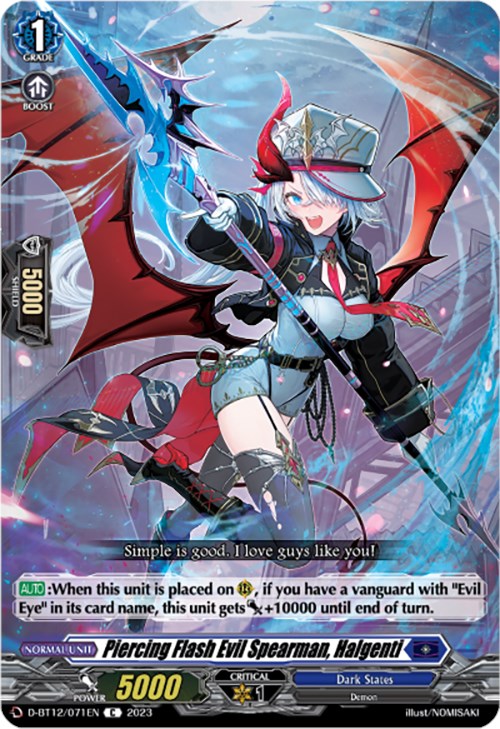 Piercing Flash Evil Spearman, Halgenti