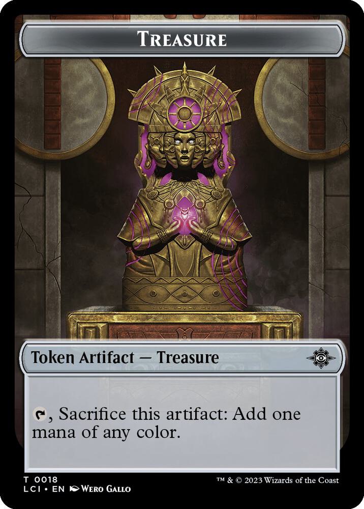 Salamander Warrior // Treasure Double-Sided Token (Back)
