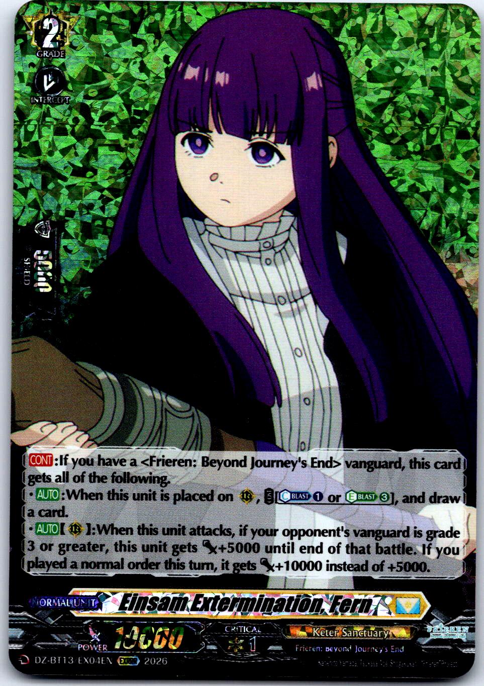 EINSAM EXTERMINATION, FERN DZ-BT13/EX04EN EXRRR CARDFIGHT!! VANGUARD MP