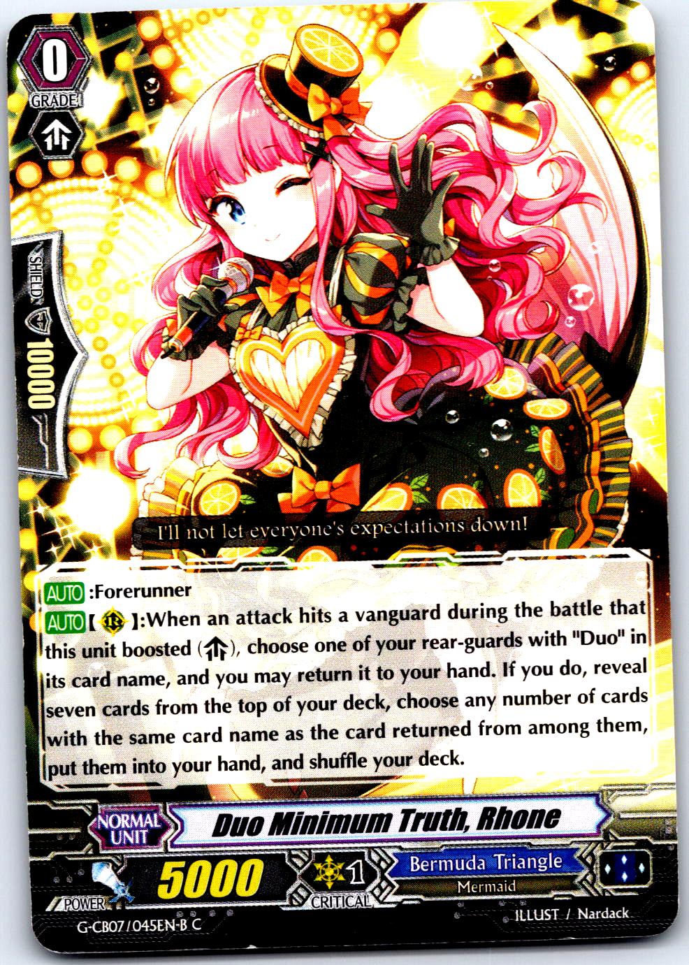 DUO MINIMUM TRUTH, RHONE (BLACK) G-CB07/045EN-B C CARDFIGHT!! VANGUARD MP