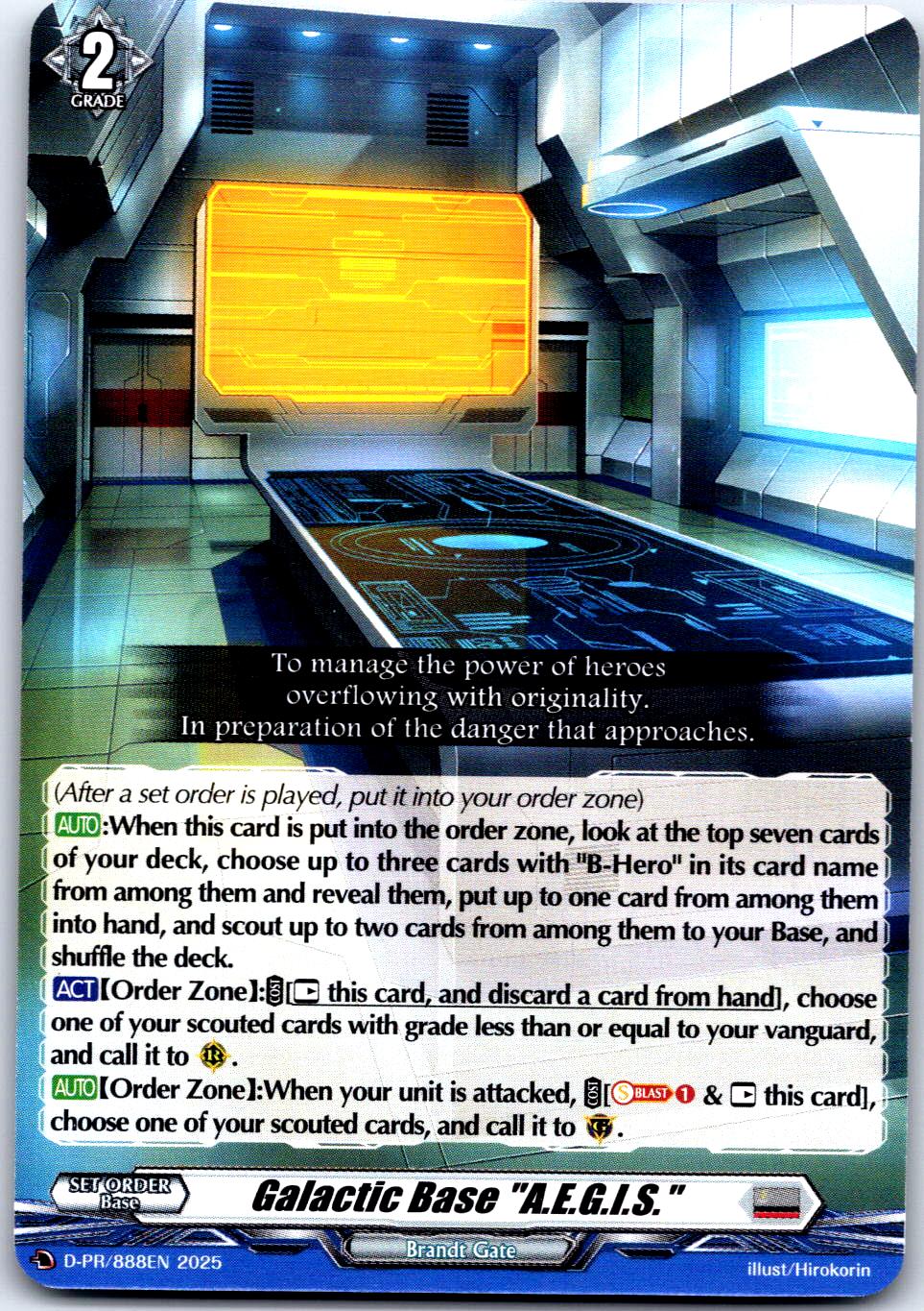 GALACTIC BASE "A.E.G.I.S." D-PR/888EN P CARDFIGHT!! VANGUARD MP