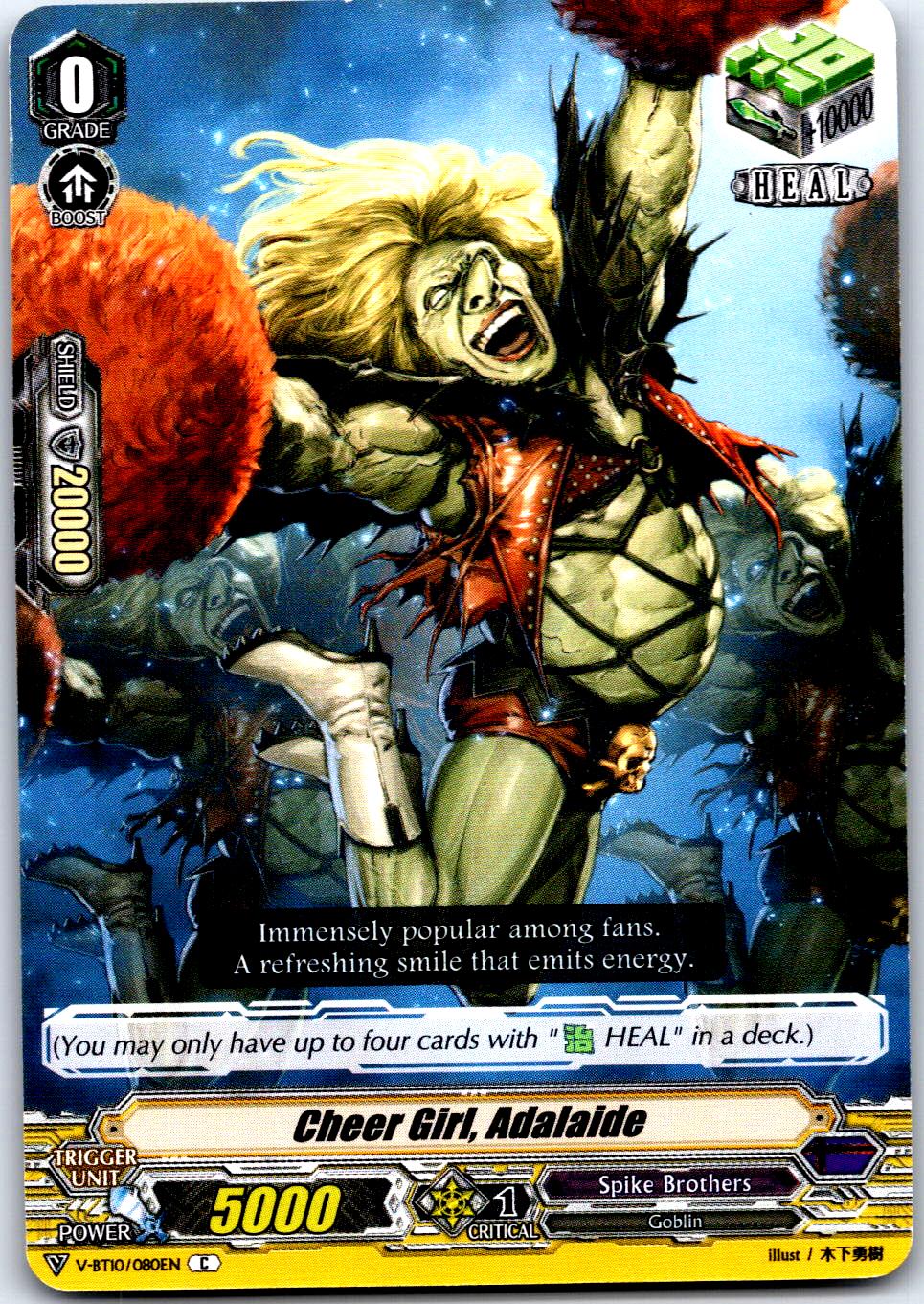 CHEER GIRL, ADALAIDE V-BT10/080EN C CARDFIGHT!! VANGUARD MP