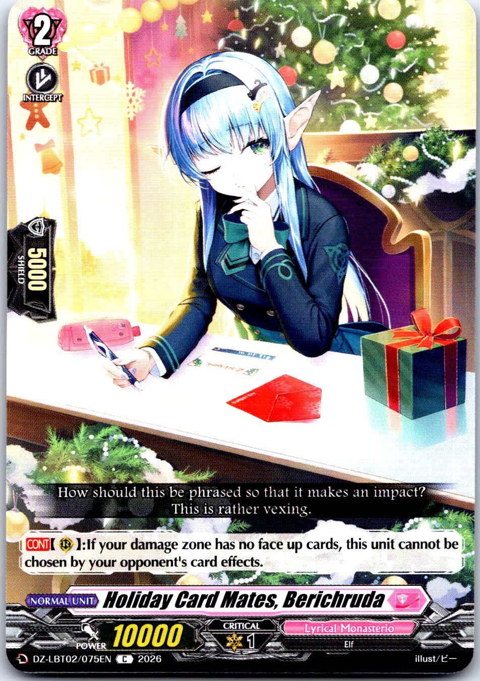 HOLIDAY CARD MATES, BERICHRUDA DZ-LBT02/075EN C CARDFIGHT!! VANGUARD LP