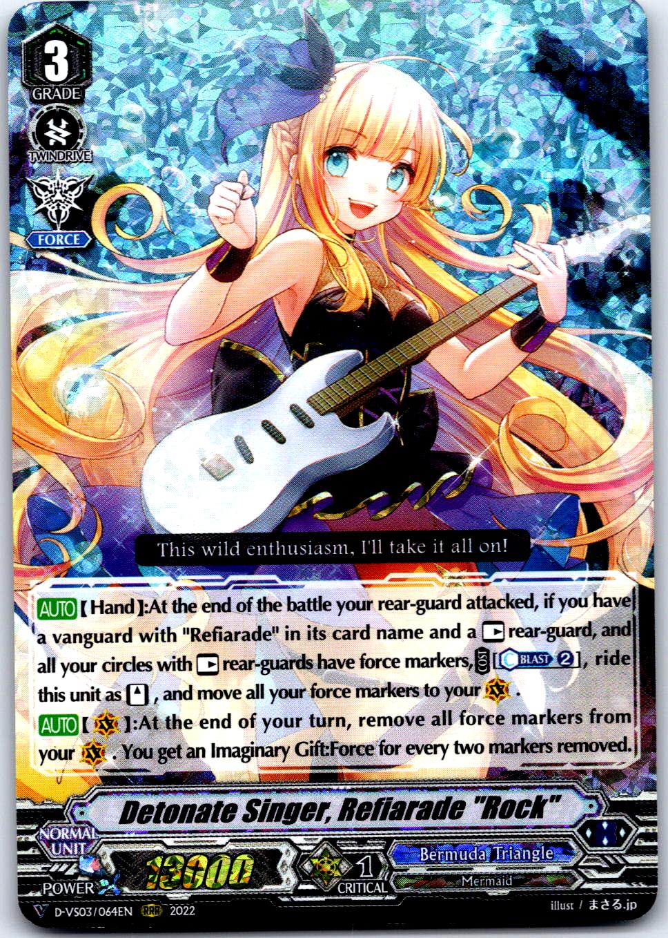 DETONATE SINGER, REFIARADE "ROCK" D-VS03/064EN CARDFIGHT!! VANGUARD MP
