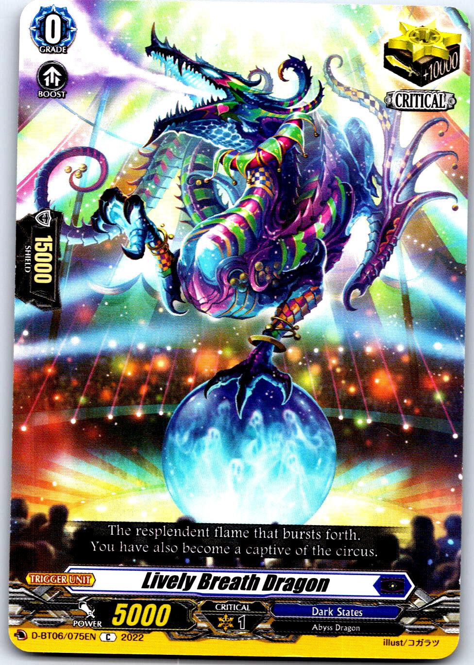 LIVELY BREATH DRAGON D-BT06/075EN C CARDFIGHT!! VANGUARD LP