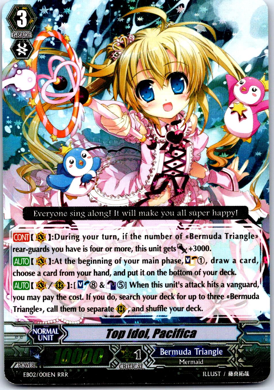 TOP IDOL, PACIFICA EB02/001EN TRIPLE RARE CARDFIGHT!! VANGUARD HP