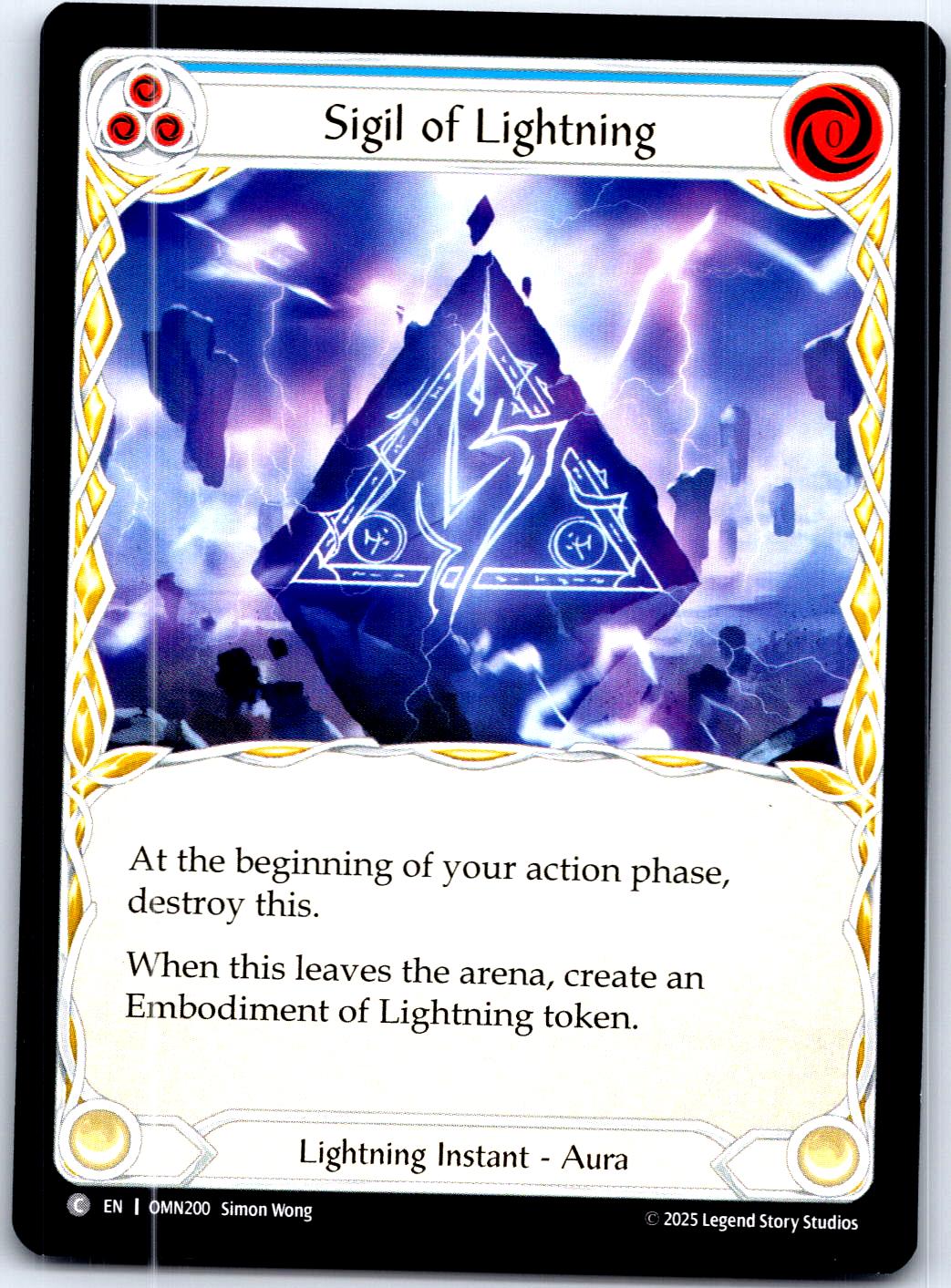 SIGIL OF LIGHTNING (BLUE) OMN200 C FLESH AND BLOOD MP