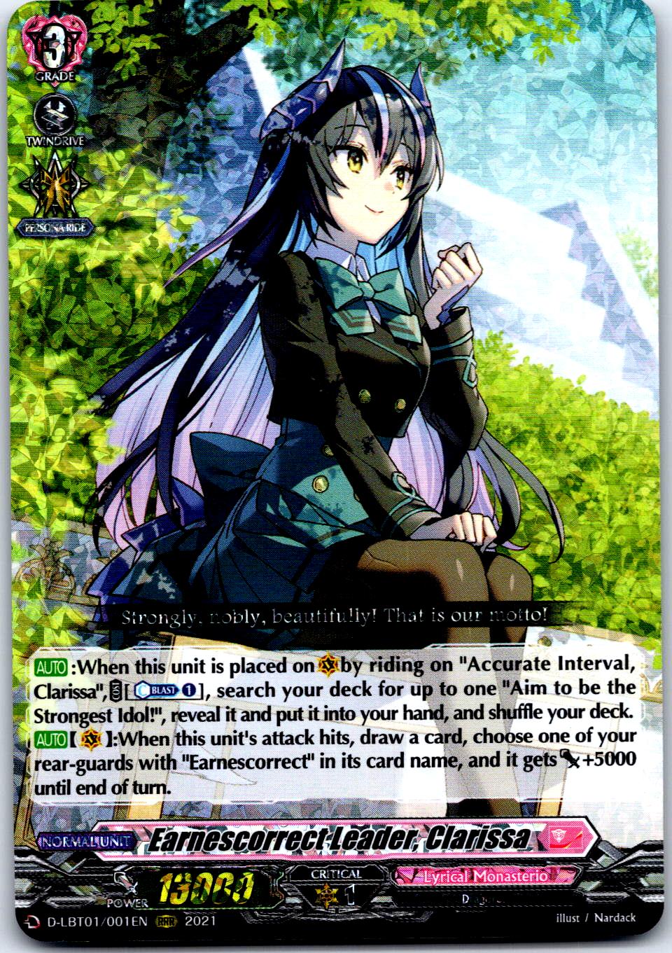 EARNESCORRECT LEADER, CLARISSA D-LBT01/001EN TRIPLE RARE CARDFIGHT!! VANGUARD MP