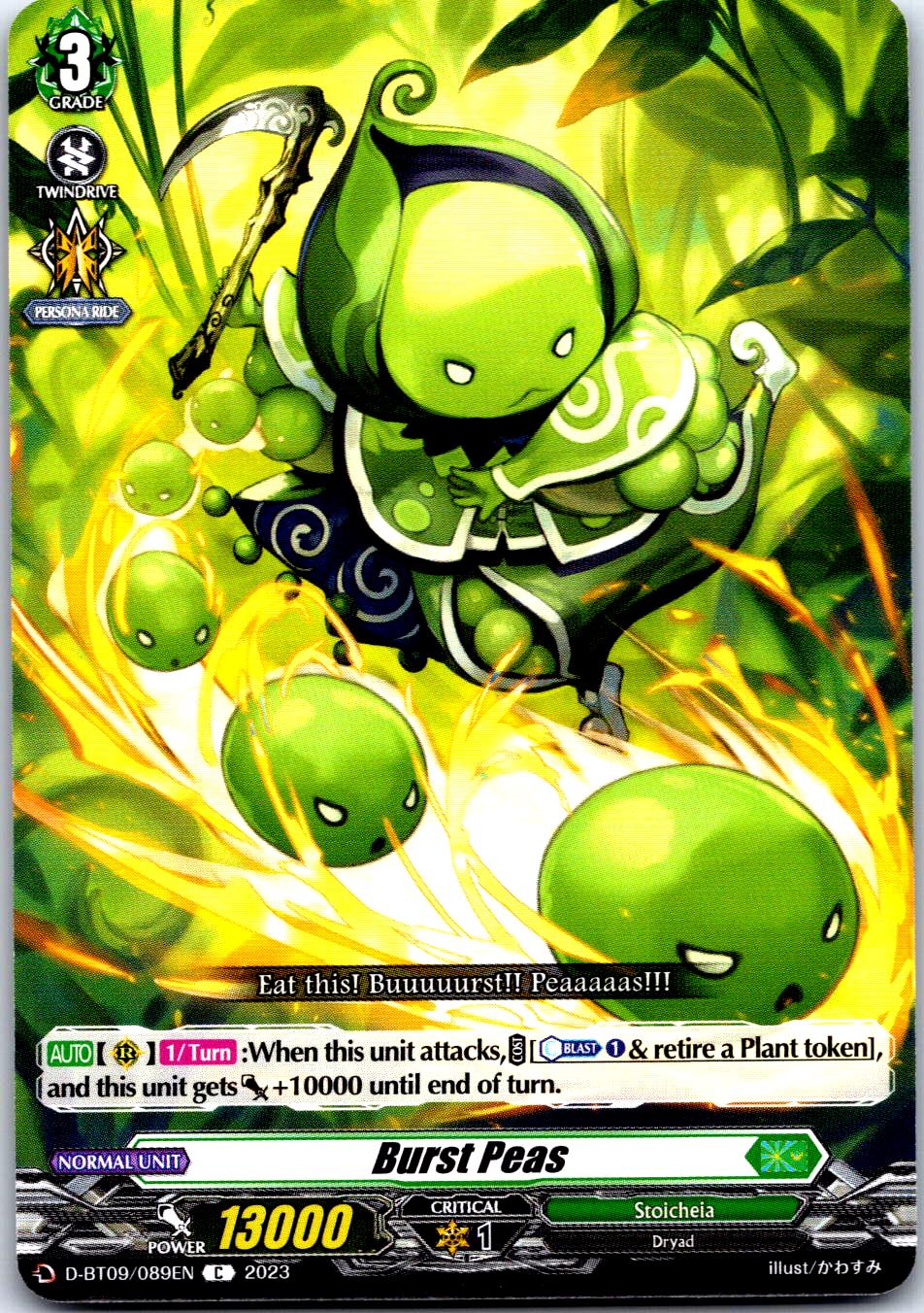 BURST PEAS D-BT09/089EN C CARDFIGHT!! VANGUARD MP