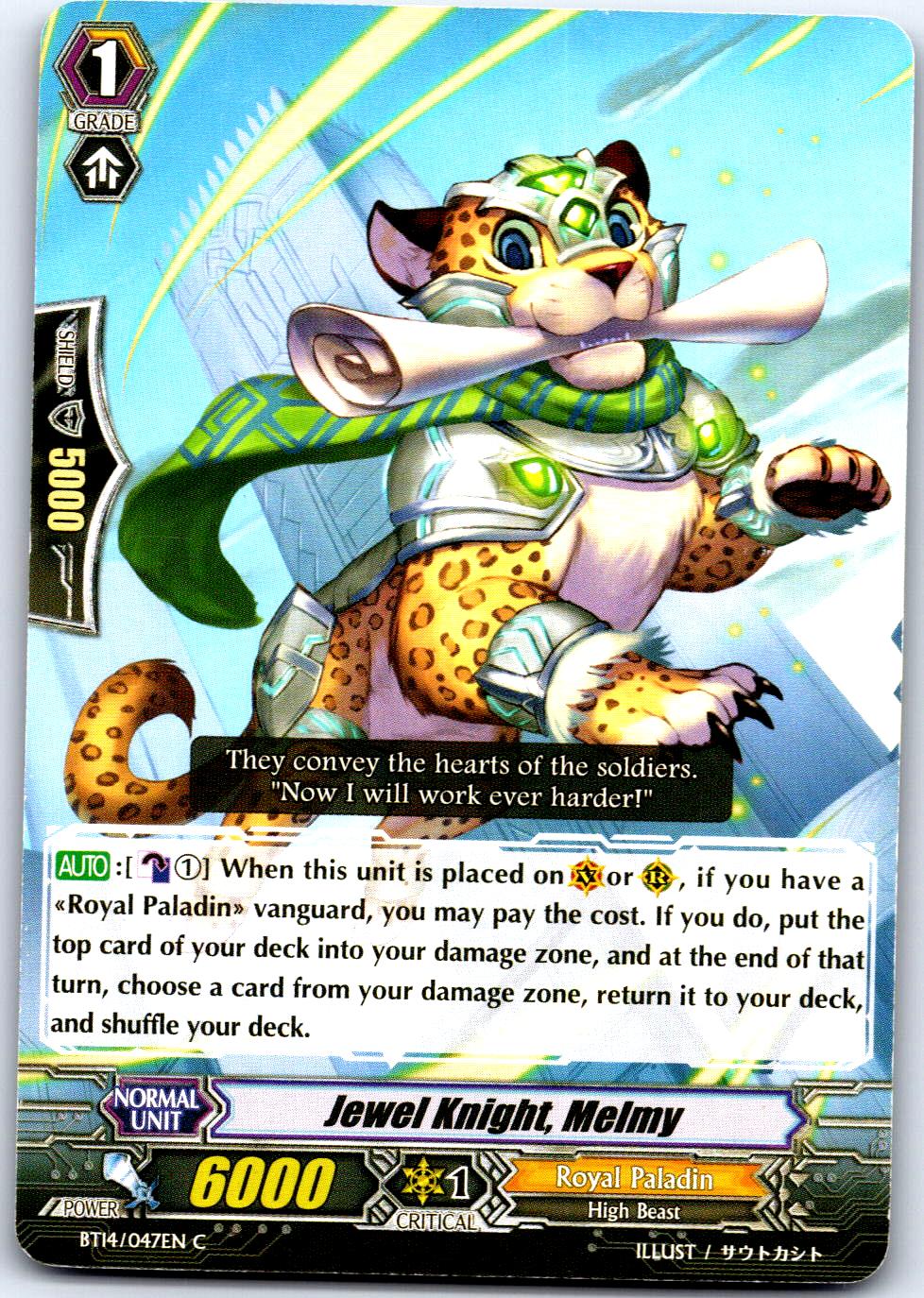 JEWEL KNIGHT, MELMY BT14/047EN C CARDFIGHT!! VANGUARD MP