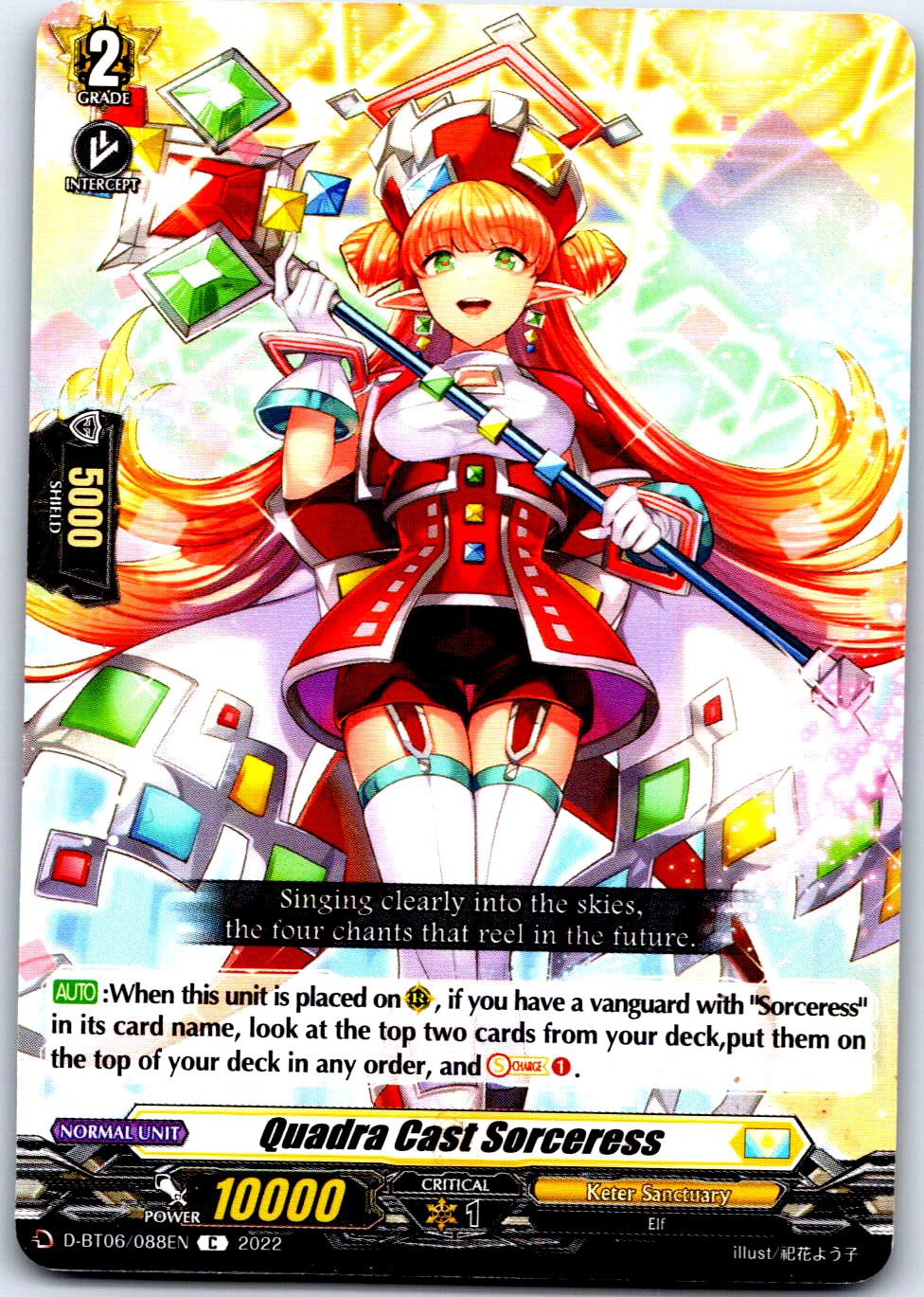 QUADRA CAST SORCERESS D-BT06/088EN C CARDFIGHT!! VANGUARD MP