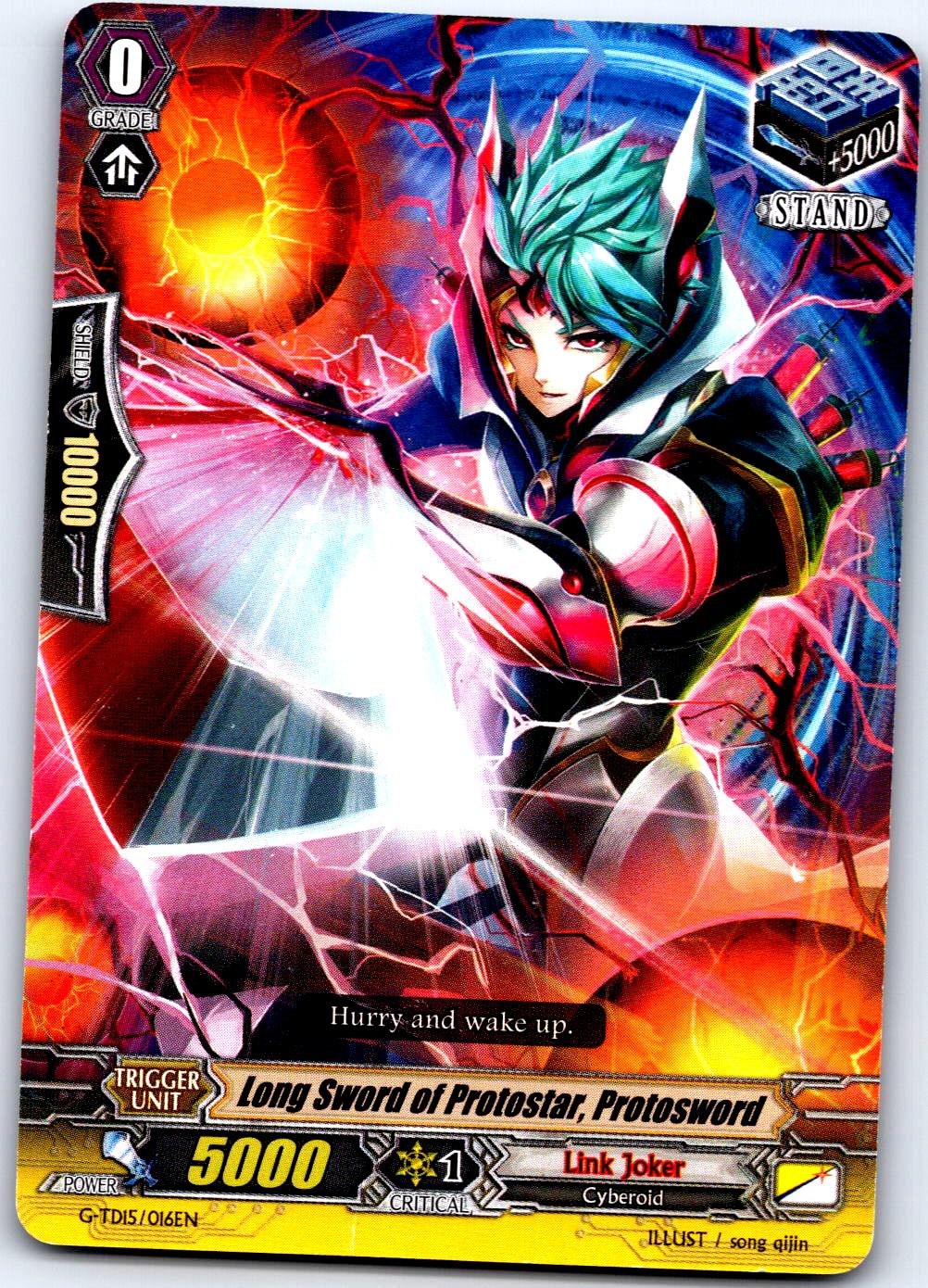 LONG SWORD OF PROTOSTAR, PROTOSWORD G-TD15/016EN CARDFIGHT!! VANGUARD MP
