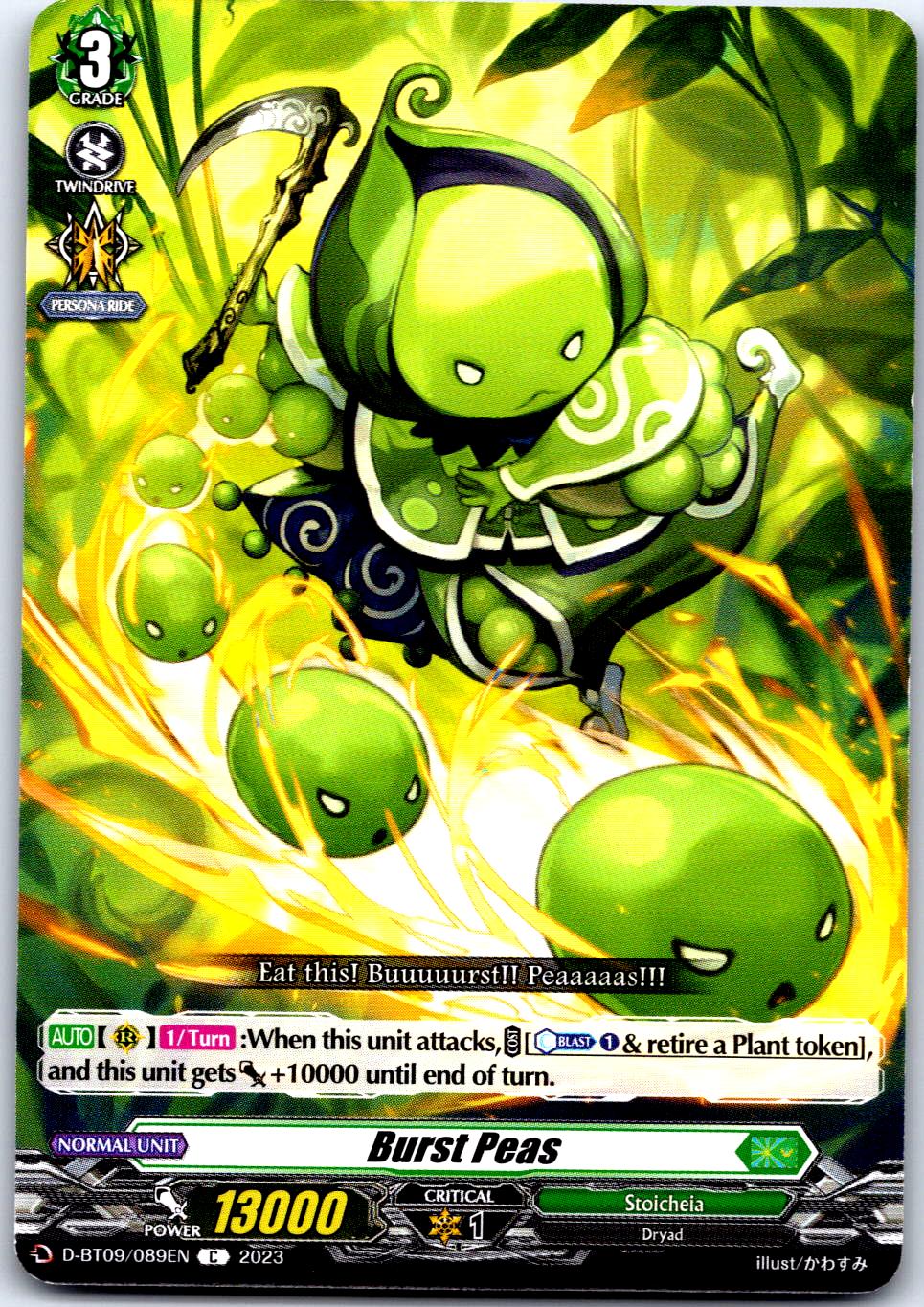 BURST PEAS D-BT09/089EN C CARDFIGHT!! VANGUARD MP