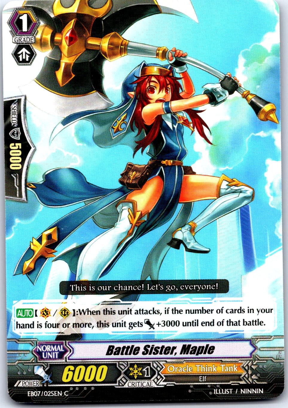 BATTLE SISTER, MAPLE EB07/025EN C CARDFIGHT!! VANGUARD MP