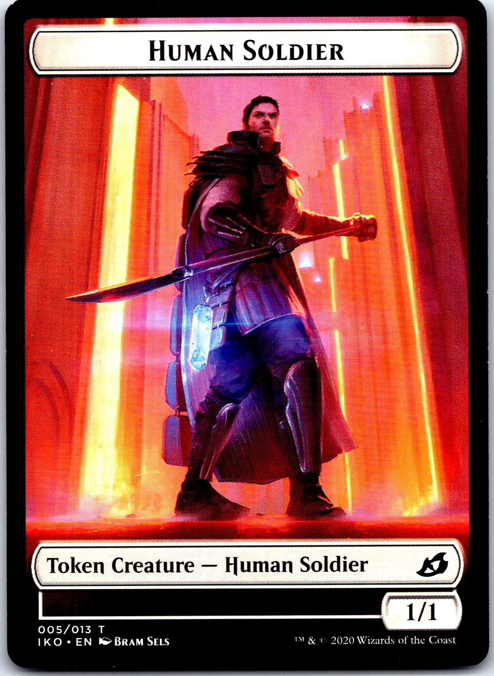 HUMAN SOLDIER TOKEN (005) 5 TOKEN MAGIC: THE GATHERING MP