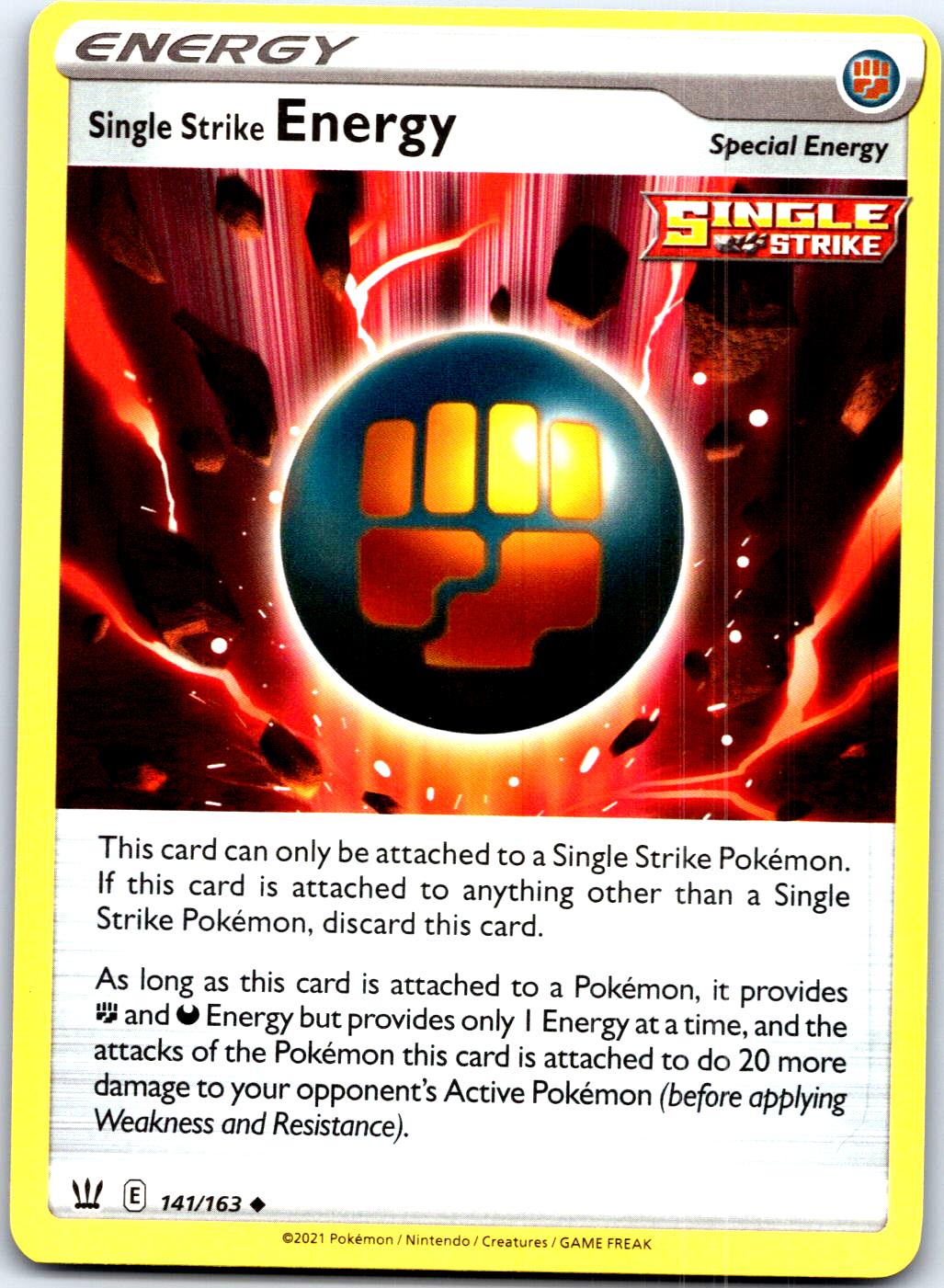 SINGLE STRIKE ENERGY 141/163 UC POKEMON MP