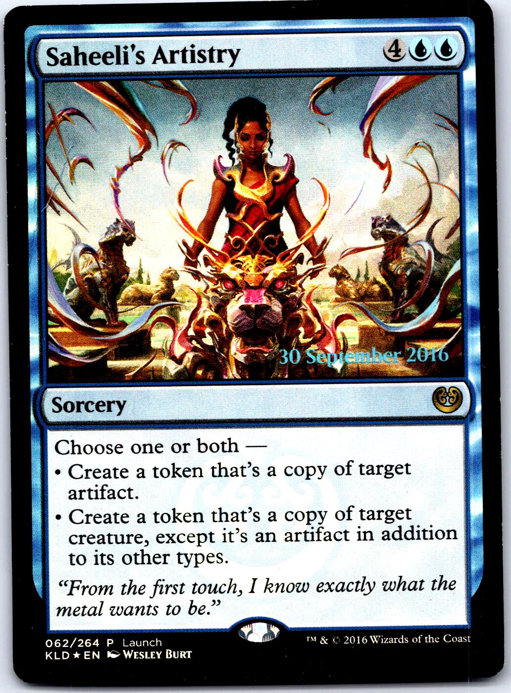 SAHEELI'S ARTISTRY 62 P MAGIC: THE GATHERING FOIL MP