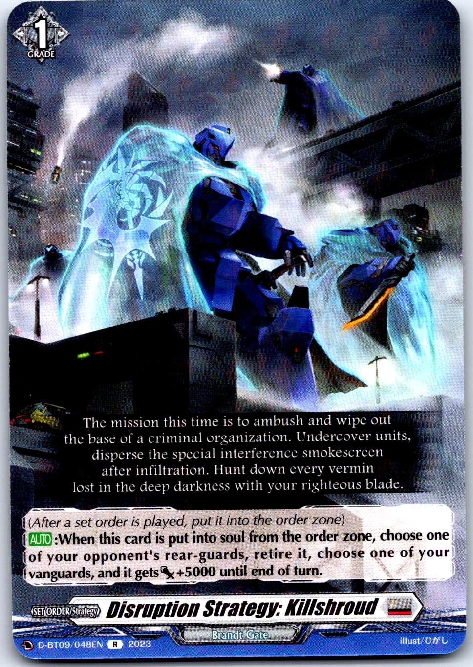 DISRUPTION STRATEGY: KILLSHROUD D-BT09/048EN R CARDFIGHT!! VANGUARD MP