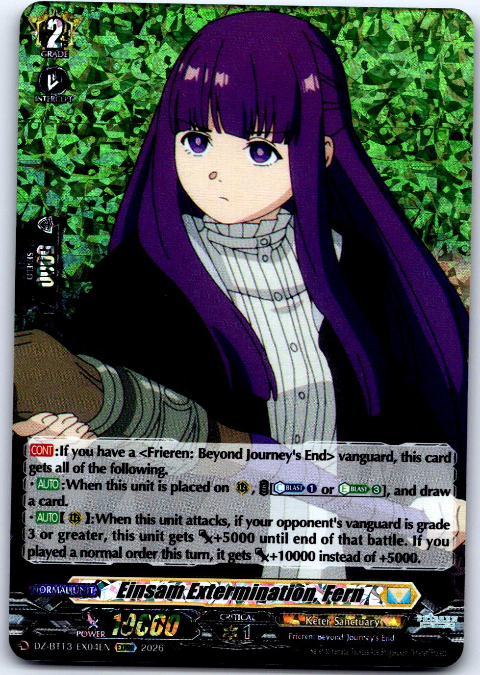 EINSAM EXTERMINATION, FERN DZ-BT13/EX04EN EXRRR CARDFIGHT!! VANGUARD LP
