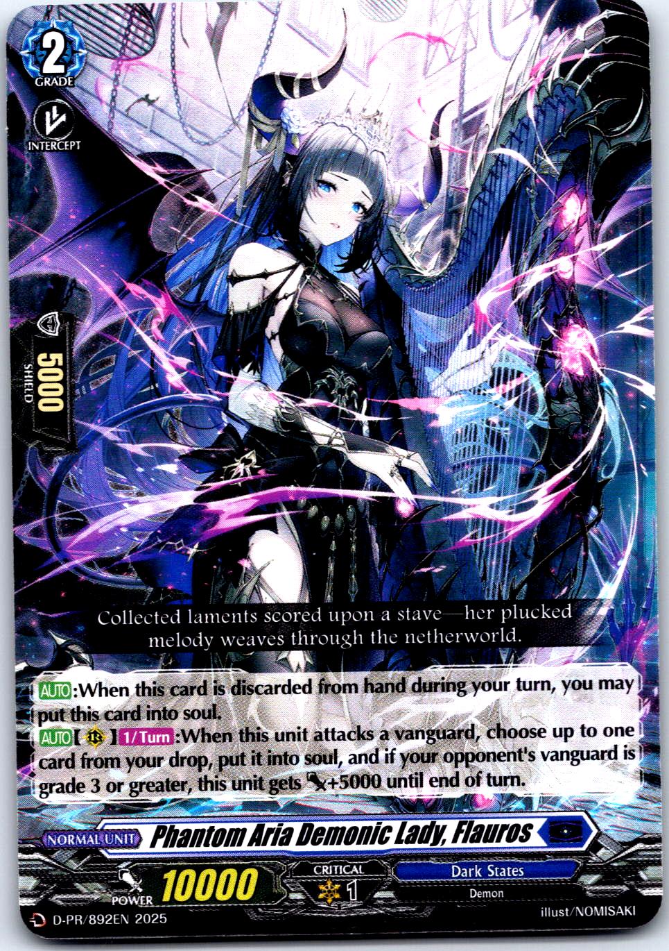 PHANTOM ARIA DEMONIC LADY, FLAUROS D-PR/892EN P CARDFIGHT!! VANGUARD MP