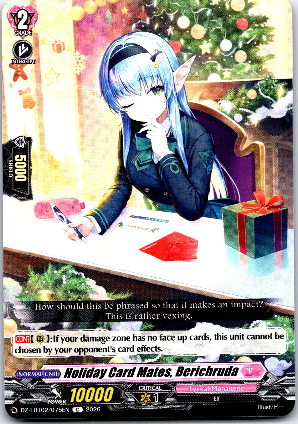 HOLIDAY CARD MATES, BERICHRUDA DZ-LBT02/075EN C CARDFIGHT!! VANGUARD MP