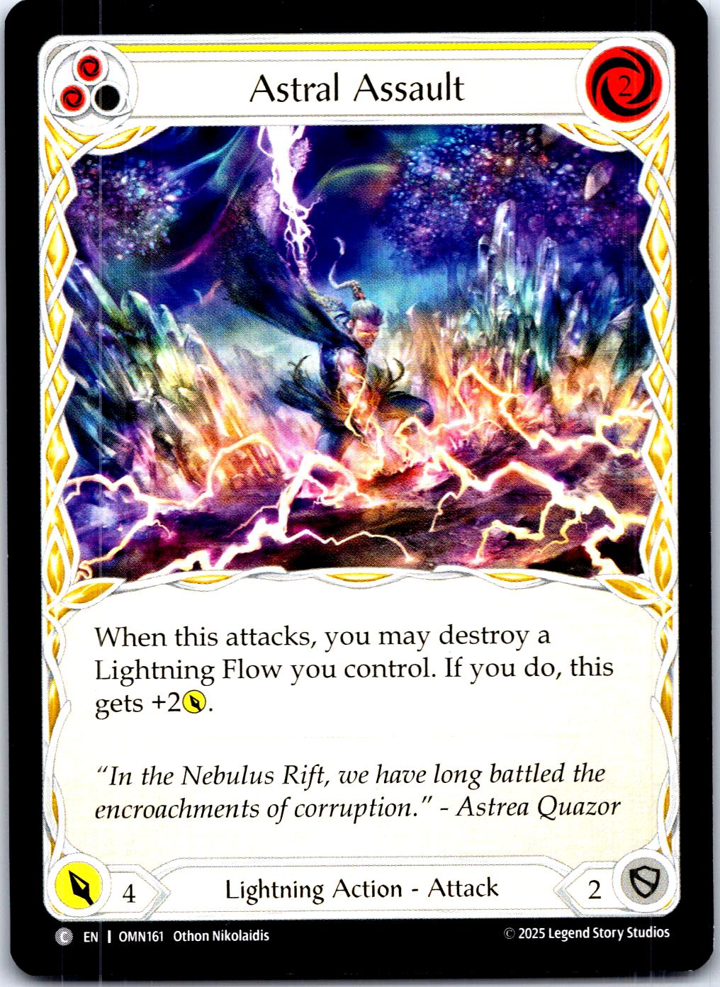 ASTRAL ASSAULT (YELLOW) OMN161 C FLESH AND BLOOD MP