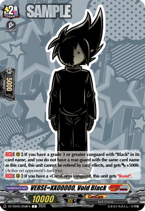 VERSE=XX00000, Void Black