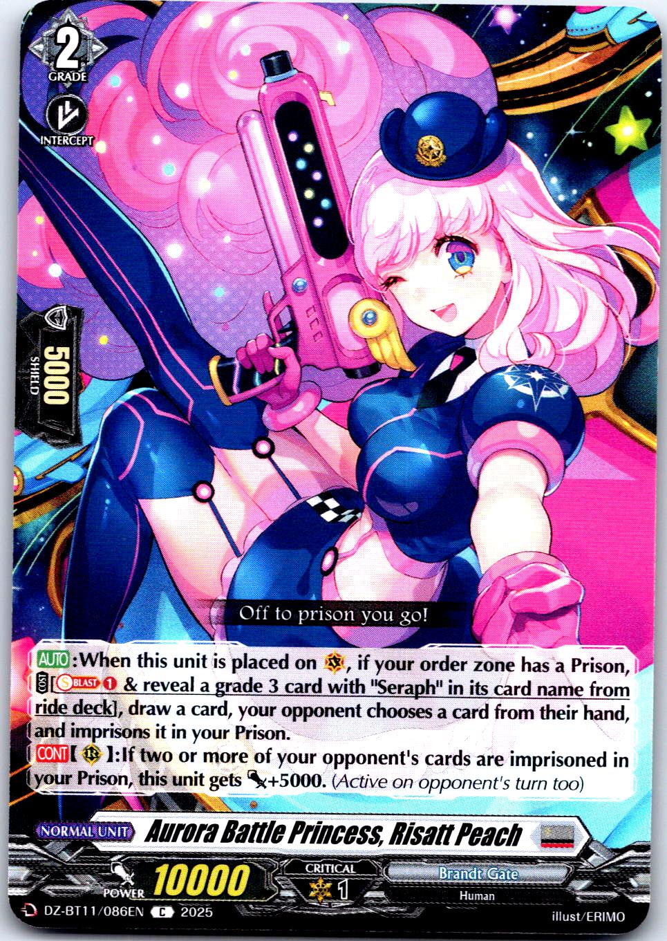 AURORA BATTLE PRINCESS, RISATT PEACH DZ-BT11/086EN C CARDFIGHT!! VANGUARD MP