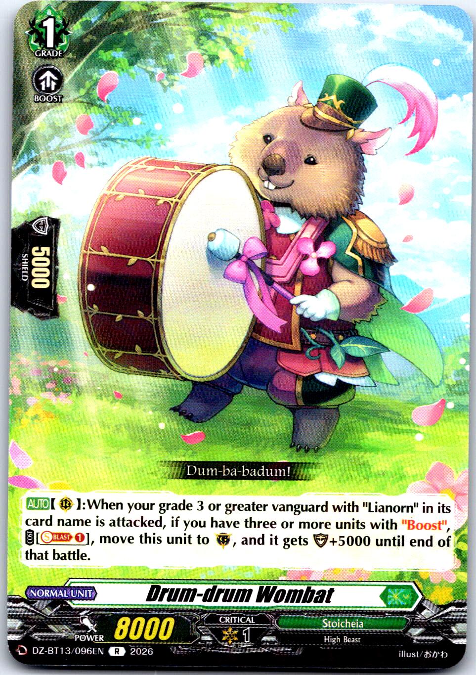 DRUM-DRUM WOMBAT DZ-BT13/096EN R CARDFIGHT!! VANGUARD LP