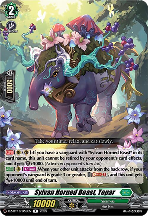 Sylvan Horned Beast, Tepar