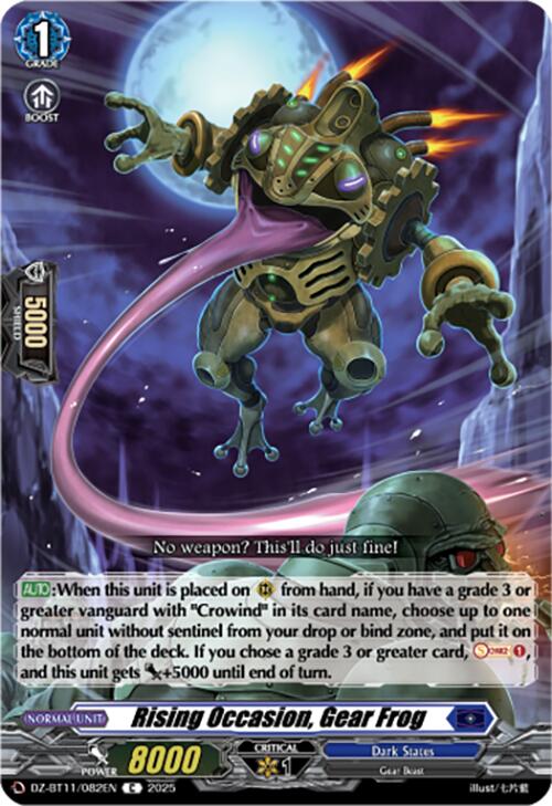 Rising Occasion, Gear Frog