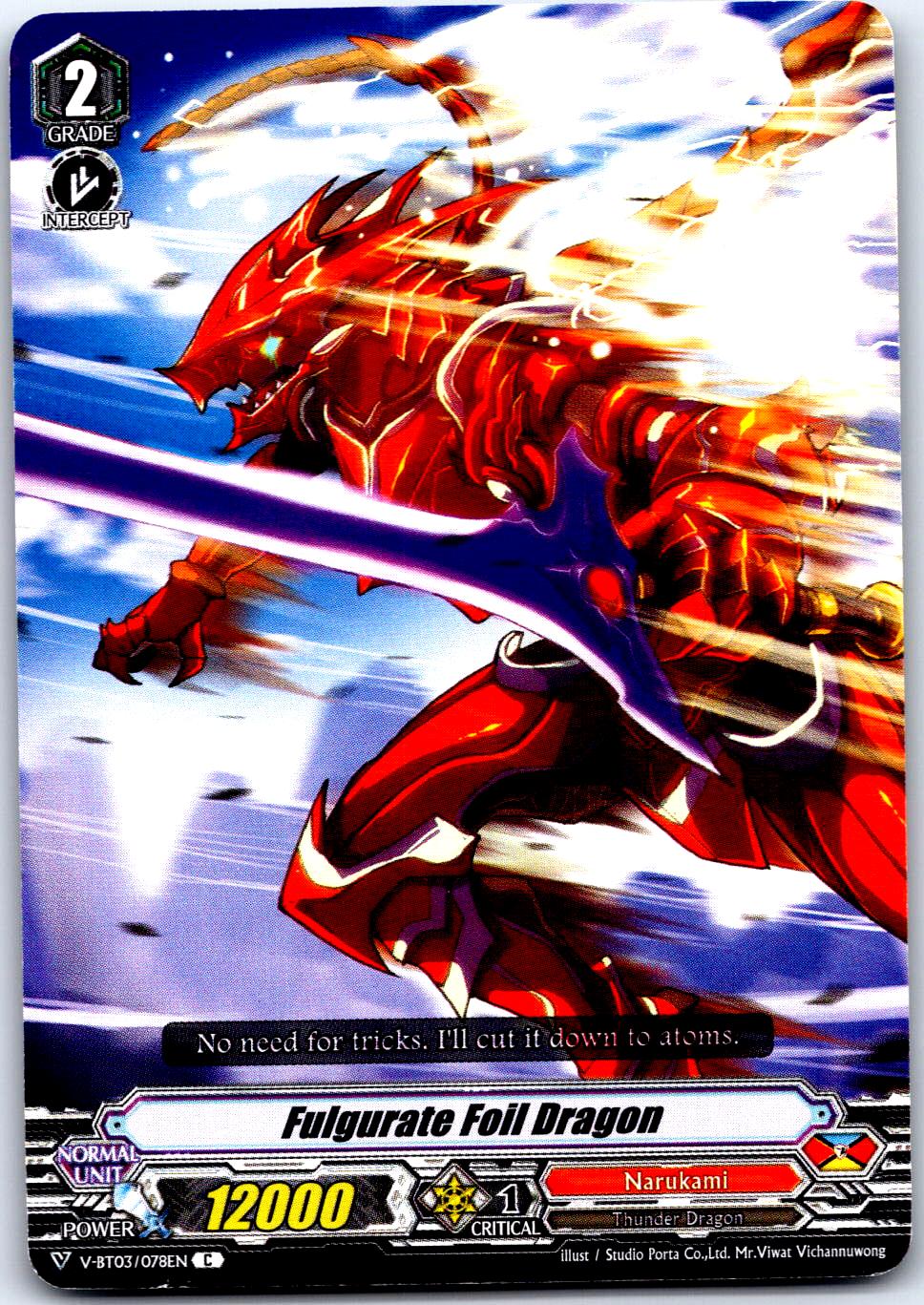 FULGURATE FOIL DRAGON V-BT03/078EN C CARDFIGHT!! VANGUARD MP