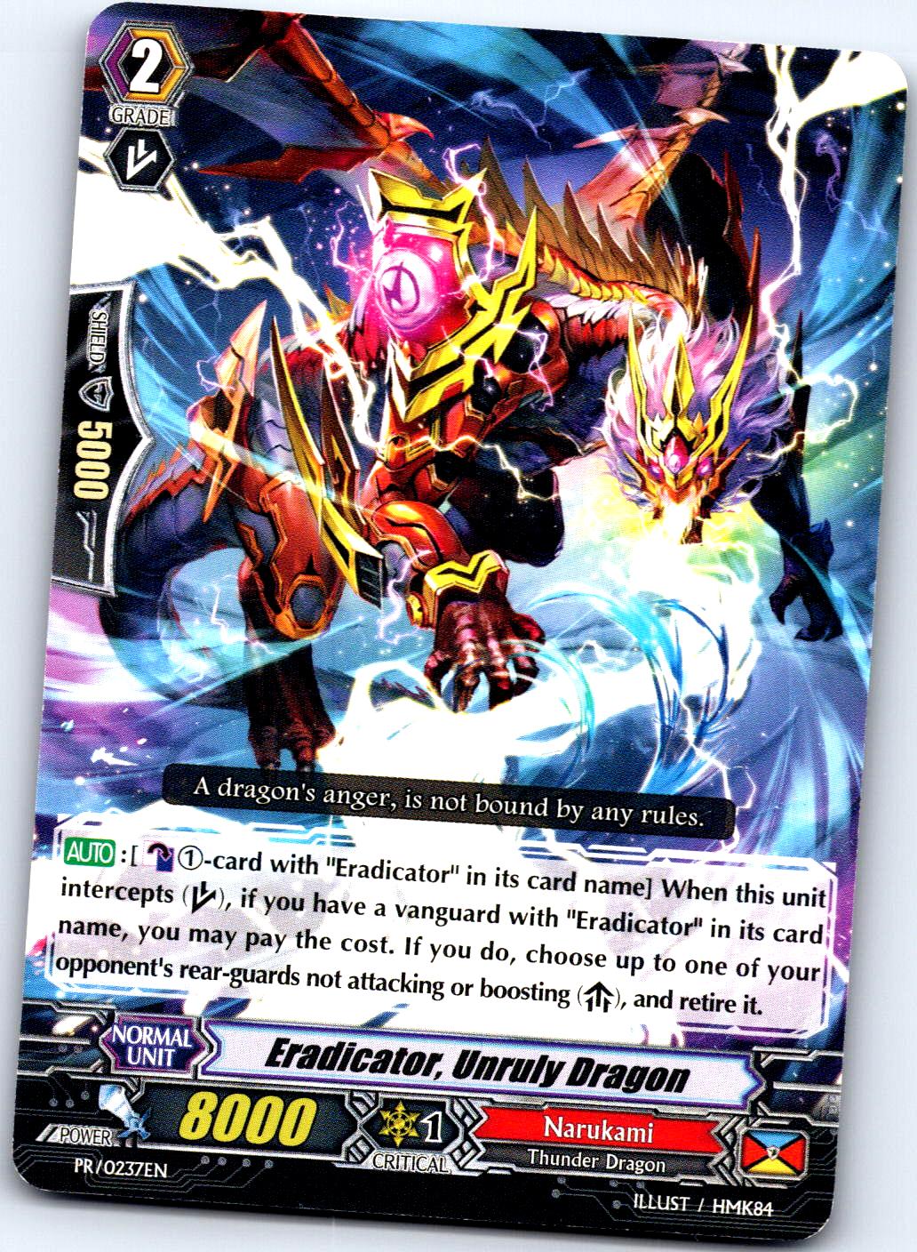 ERADICATOR, UNRULY DRAGON PR/0237EN P CARDFIGHT!! VANGUARD LP