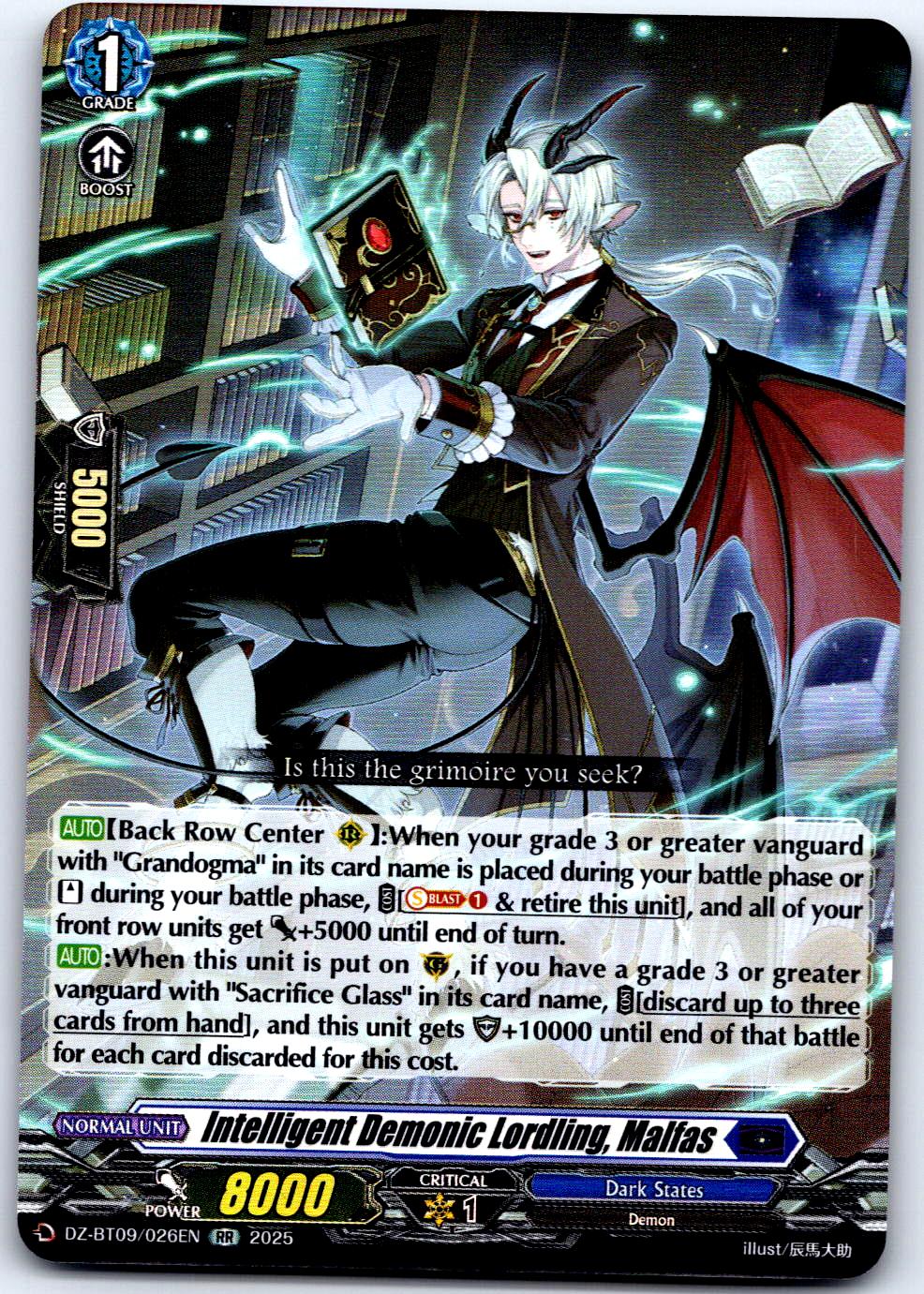 INTELLIGENT DEMONIC LORDLING, MALFAS DZ-BT09/026EN RR CARDFIGHT!! VANGUARD MP