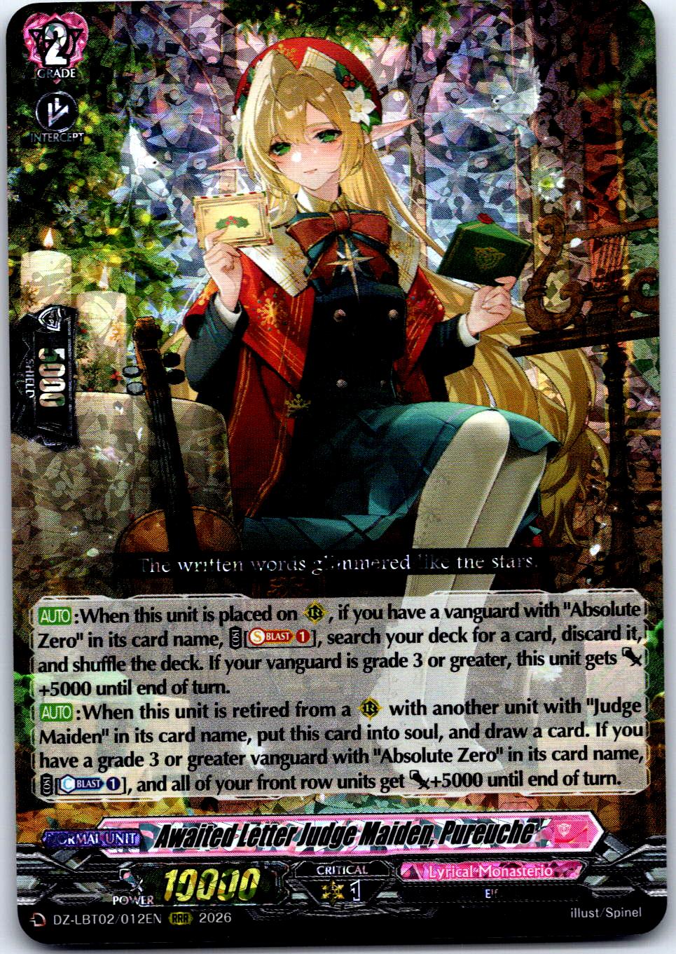 AWAITED LETTER JUDGE MAIDEN, PUREUCHE DZ-LBT02/012EN CARDFIGHT!! VANGUARD MP