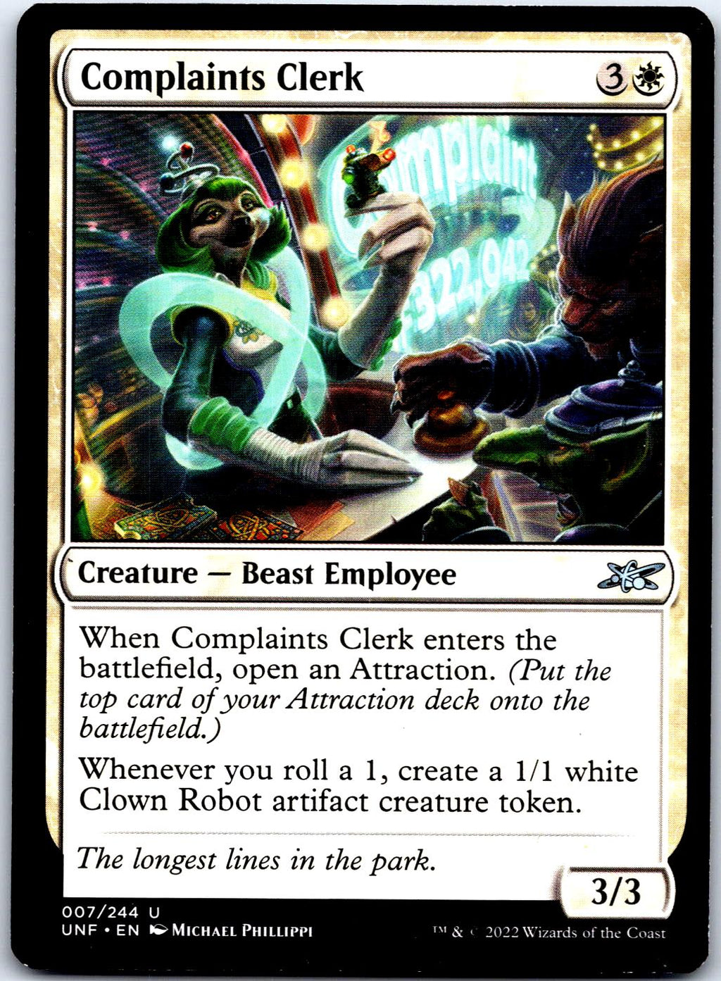 COMPLAINTS CLERK 7 UC MAGIC: THE GATHERING MP