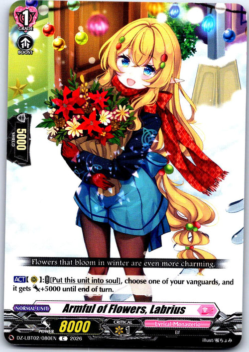 ARMFUL OF FLOWERS, LABRIUS DZ-LBT02/080EN C CARDFIGHT!! VANGUARD MP
