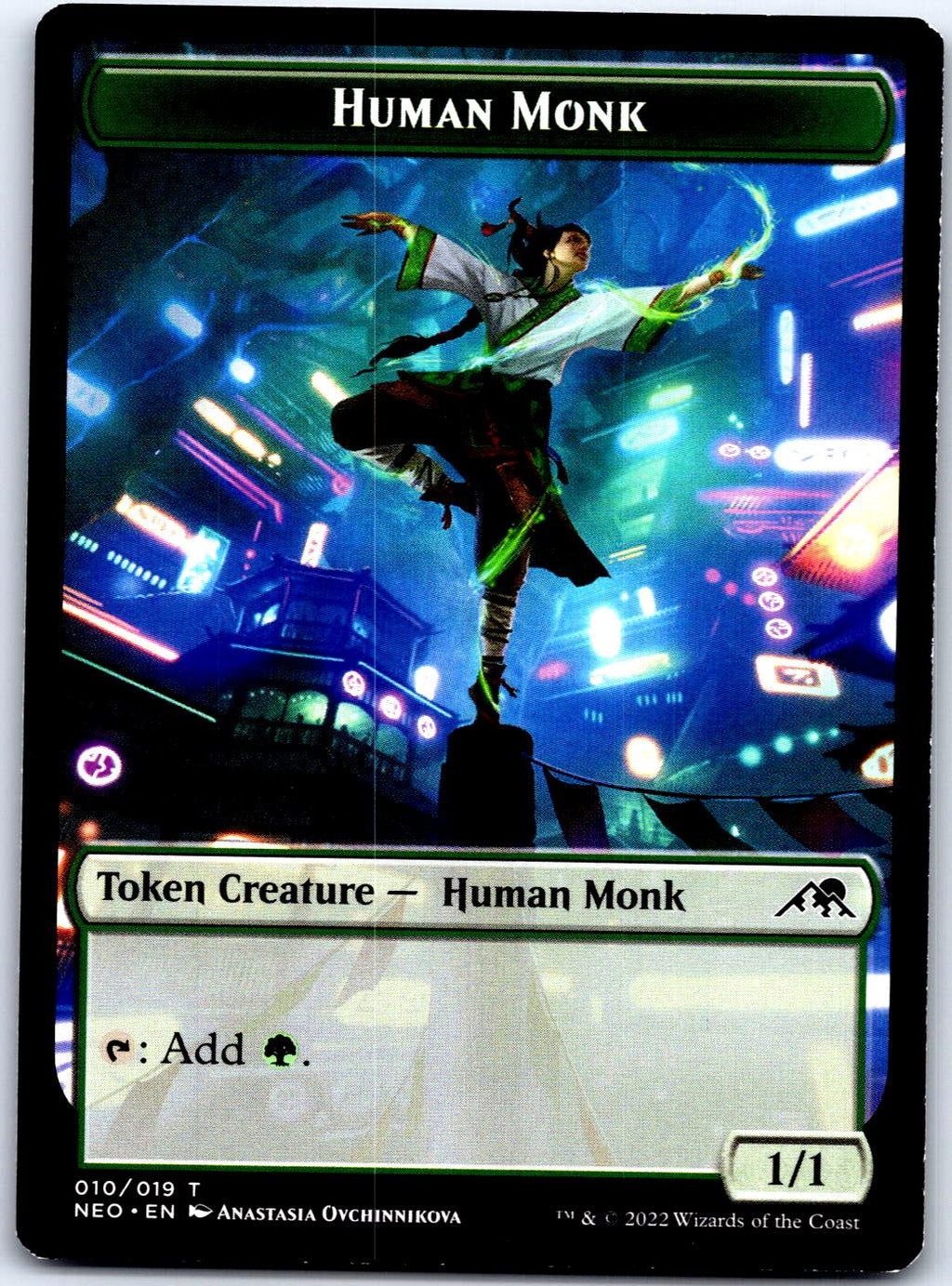 HUMAN MONK TOKEN 10 TOKEN MAGIC: THE GATHERING MP