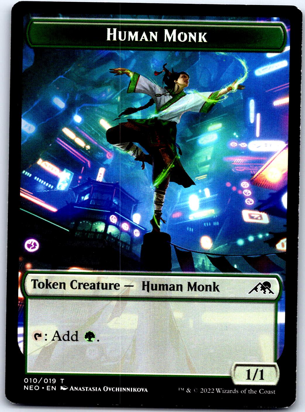 HUMAN MONK TOKEN 10 TOKEN MAGIC: THE GATHERING MP