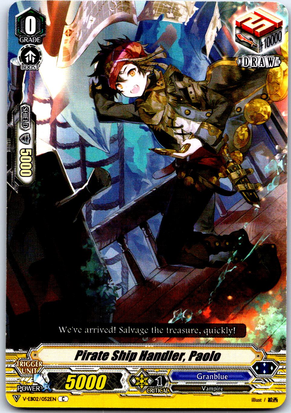 PIRATE SHIP HANDLER, PAOLO V-EB02/052EN C CARDFIGHT!! VANGUARD MP