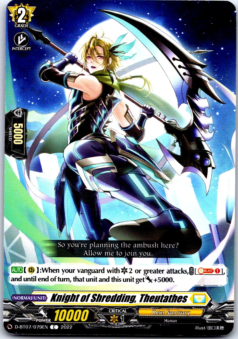 KNIGHT OF SHREDDING, THEUTATHES D-BT07/079EN C CARDFIGHT!! VANGUARD MP