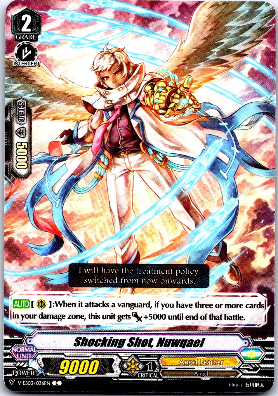 SHOCKING SHOT, NUWQAEL V-EB03/036EN C CARDFIGHT!! VANGUARD MP