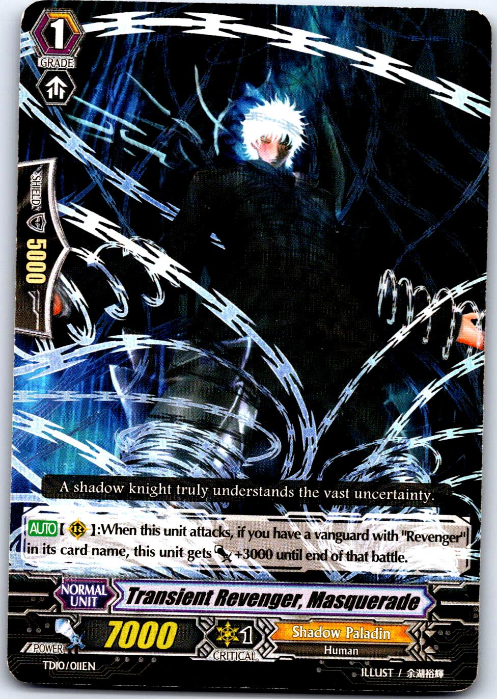 TRANSIENT REVENGER, MASQUERADE TD10/011EN TRIAL DECK CARDFIGHT!! VANGUARD HP