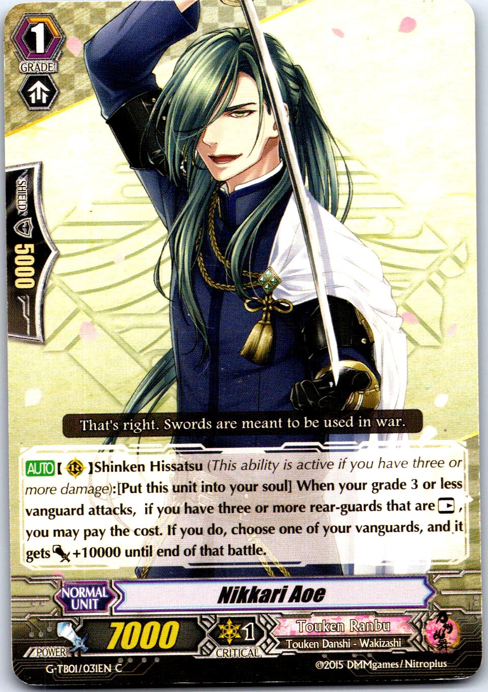 NIKKARI AOE G-TB01/031EN C CARDFIGHT!! VANGUARD MP