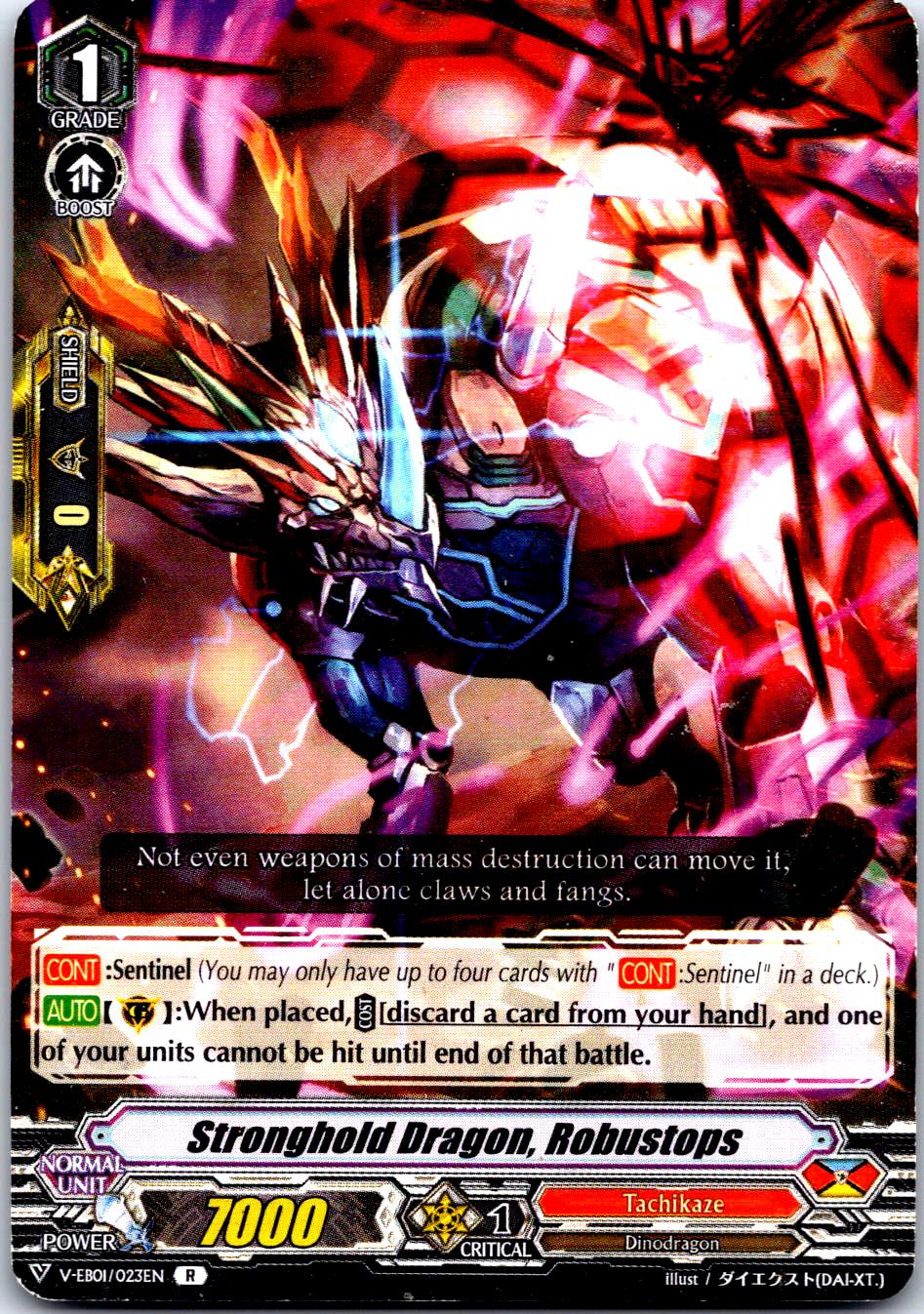STRONGHOLD DRAGON, ROBUSTOPS V-EB01/023EN R CARDFIGHT!! VANGUARD MP