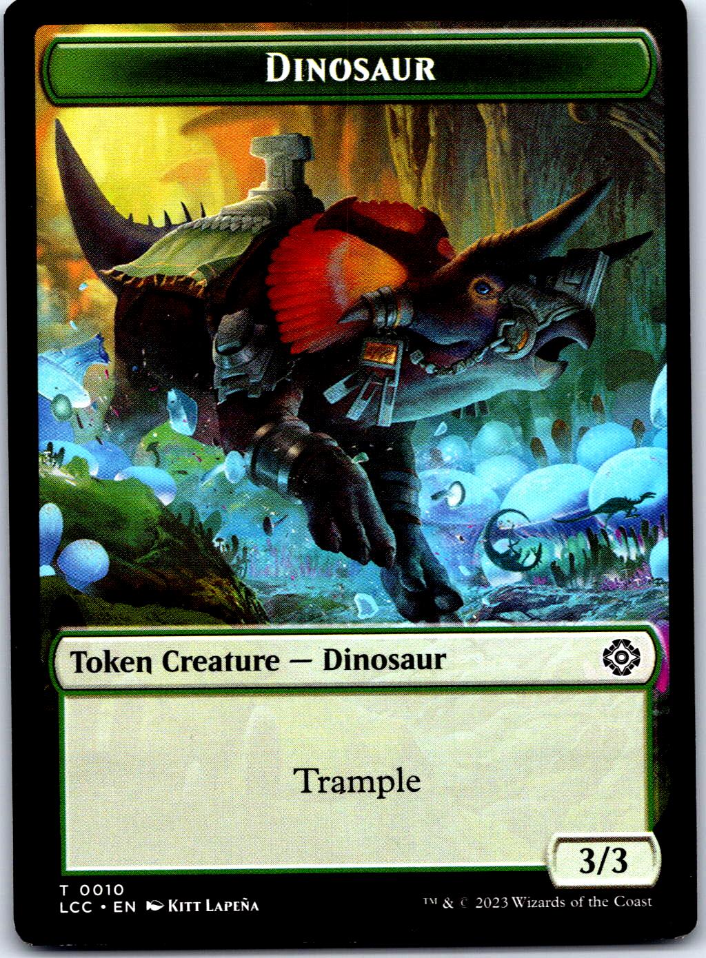 DINOSAUR BEAST // DINOSAUR DOUBLE-SIDED TOKEN 11 // 10 MAGIC: THE GATHERING MP