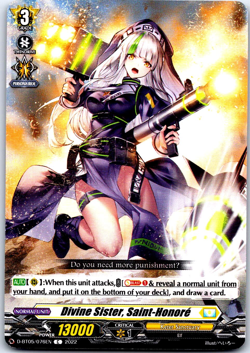 DIVINE SISTER, SAINT-HONORE D-BT05/076EN C CARDFIGHT!! VANGUARD MP